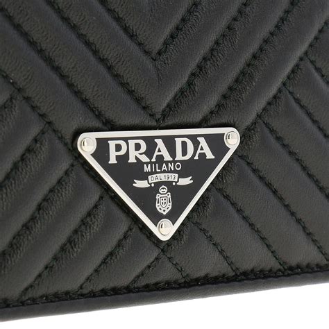 prada 1dh044 quilted bags chain black|Black Leather mini.